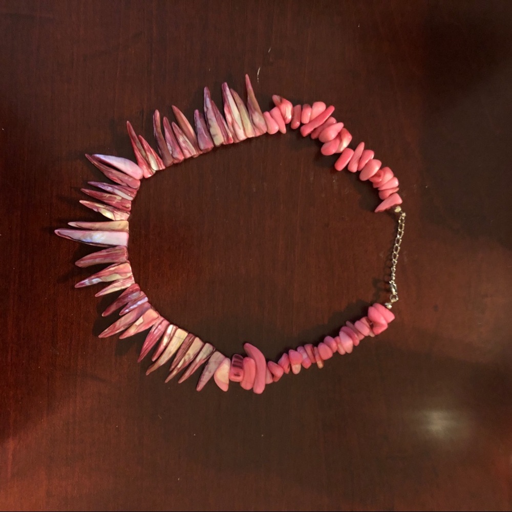 Pink coral necklace
